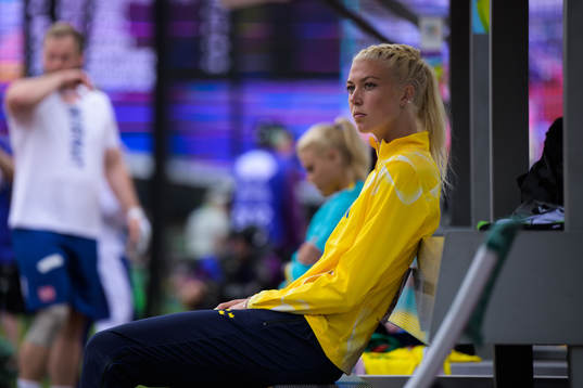 Maja Nilsson of Sweden in women’s high jump qualification