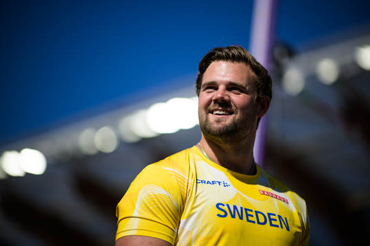 Simon Pettersson of Sweden in men’s discus throw