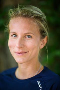 Sarah Lahti of the Swedish national athletics team poses