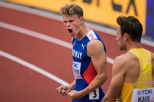 Sander Aae Skotheim of Norway celebrates