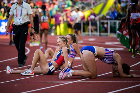 Karoline Bjerkeli Grøvdal of Norway looks dejected