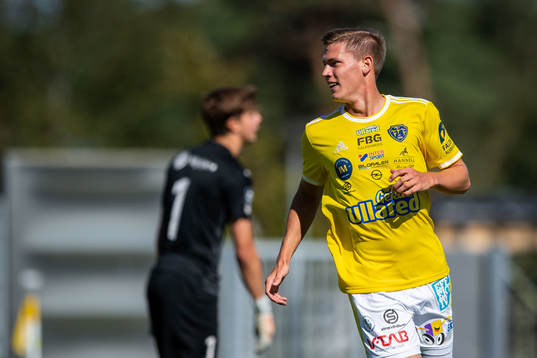 Falkenbergs Taylor Silverholt jublar
