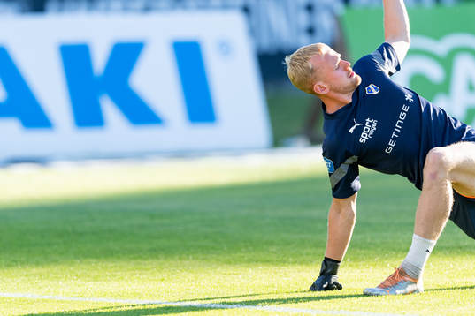 Halmstads Malte Påhlsson före fotbollsmatchen i