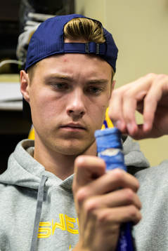 Goaltender Calle Clang of Sweden