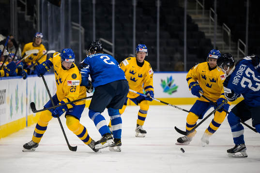 Daniel Torgersson and Måns Forsfjäll of Sweden in action