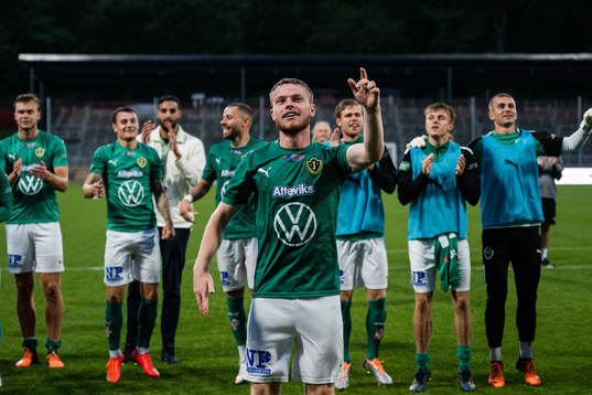 Jönköpings Södras Daniel Ljung jublar