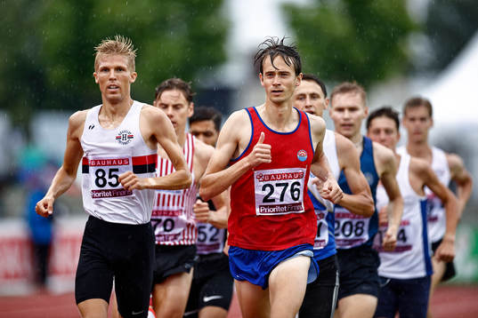 Kvalheat ett 1500 m med bl.a. Gustav Berlin Hässelby SK