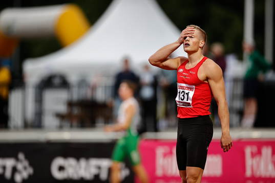 Vinnare Henrik Larsson IF Göta Karlstad i 100 m