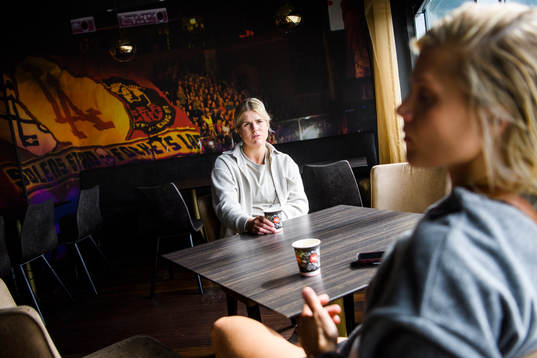 Luleås Emma Nordin och Johanna Fällman i Coop Norrbotten