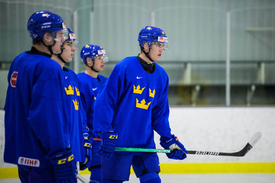 William Wallinder of the Swedish under-20 national ice