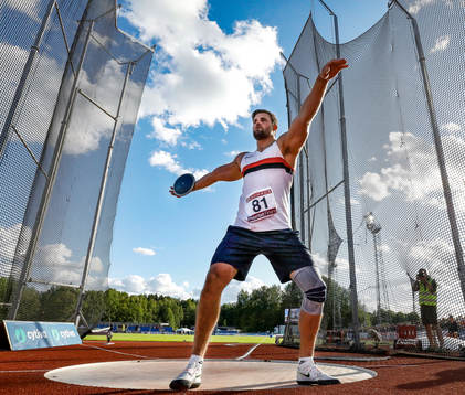 Simon Pettersson Hässelby SK  vinnare i diskus