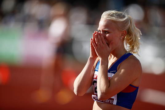 Hanna Palmqvist Mölndals AIK vinnare i 100 m häck