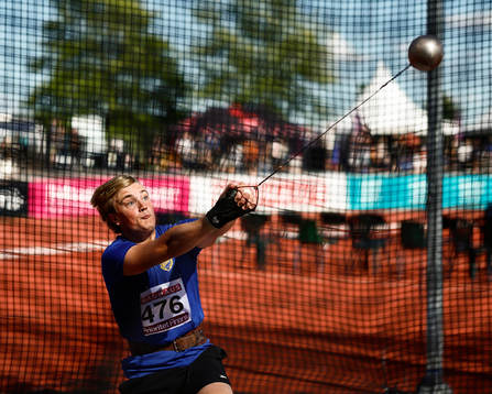 Alfons Haals Västerås FK i släggaunder SM i friidrott