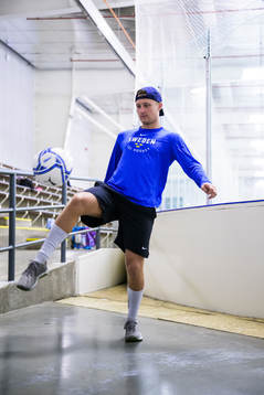 Oskar Magnusson of the Swedish under-20 national ice hockey