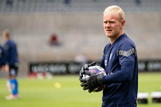 Halmstads Malte Påhlsson före fotbollsmatchen i