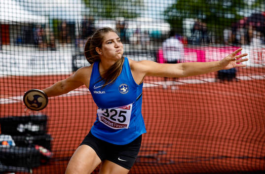 Emma Ljungberg Spårvägens FK trea i diskus