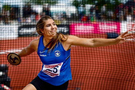Emma Ljungberg Spårvägens FK trea i diskus