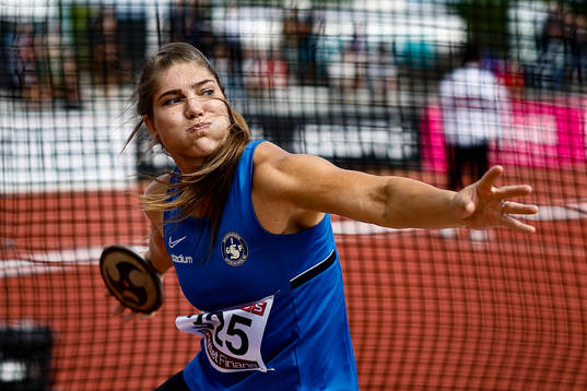 Emma Ljungberg Spårvägens FK trea i diskus