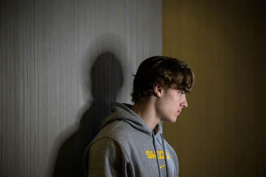 Liam Öhgren of Sweden at a press meet