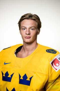 Goaltender Carl Lindbom of Sweden poses for a portrait