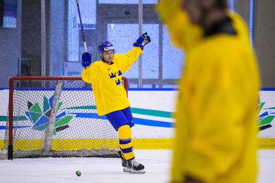Oskar Magnusson of Sweden at a practice session