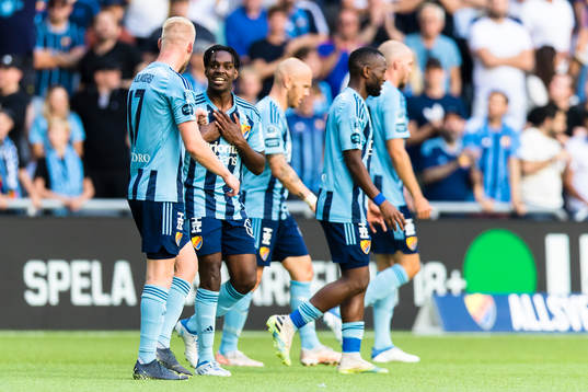 Djurgårdens Joel Asoro jublar