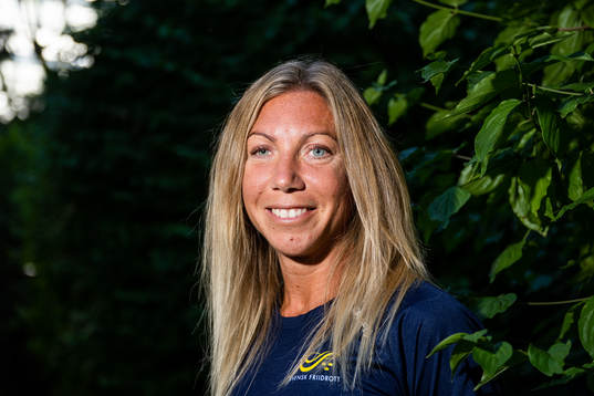 Camilla Elofsson of the Swedish athletics team poses for a