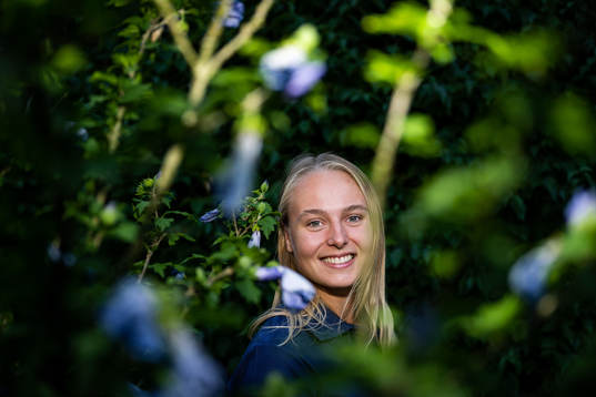 Lisa Gunnarsson of the Swedish athletics team poses for a