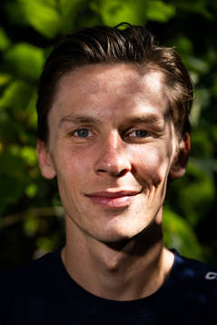 Andreas Almgren of the Swedish athletics team poses for a