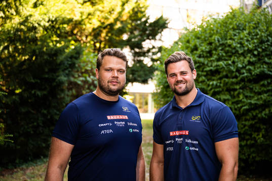 Daniel Ståhl and Simon Pettersson of the Swedish athletics