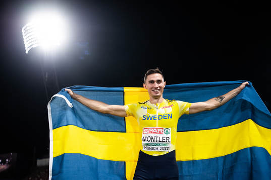 Thobias Montler of Sweden celebrates