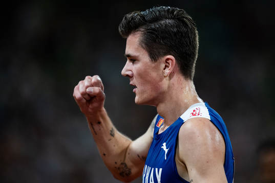 Jakob Ingebrigtsen of Norway celebrates