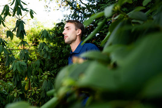 Andreas Kramer of the Swedish athletics team poses for a