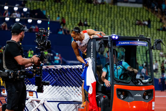 Pascal Martinot-Lagarde of France celebrates