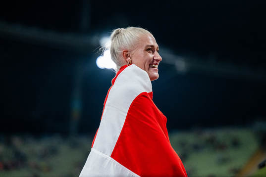 Ida Karstoft of Denmark celebrates