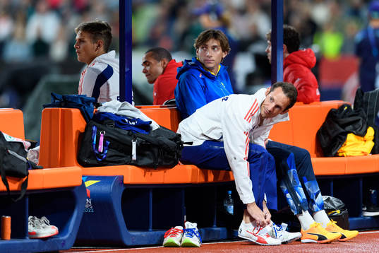 Renaud Lavillenie of France and Armand Duplantis