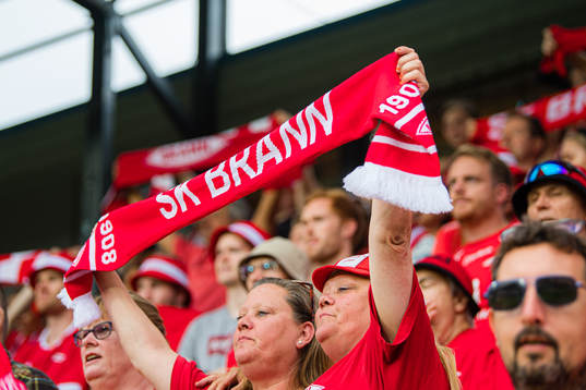 Spectators in the stands