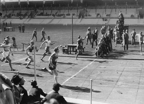 100 meter final om Svensk Mästerskapet 20 aug. 1922. Lilja