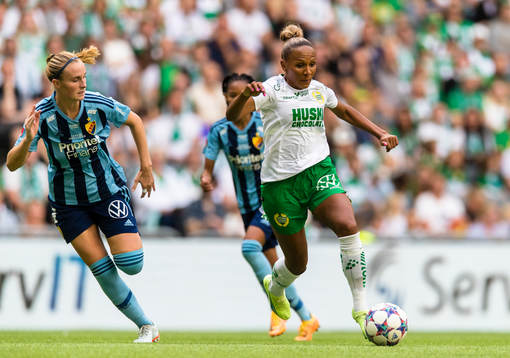 Hammarbys Madelen Janogy med boll