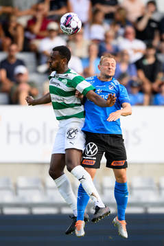 Västerås SKs Theodore Rask och Halmstads Joel Allansson