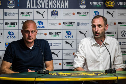 Mjällbys tränare Andreas Brännström och Malmö FFs