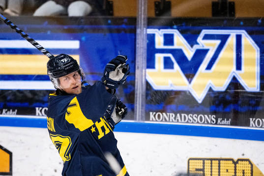 HV71s Jonathan Davidsson jublar
