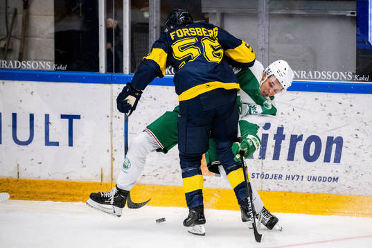 HV71s Fredrik Forsberg och Rögles Oscar Hassel