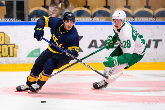 HV71s Herman Hansson och Rögles Anton Bengtsson