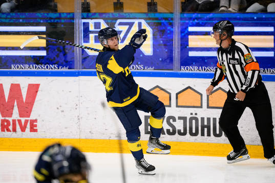 HV71s Jonathan Davidsson jublar
