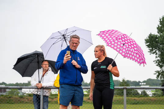 Tränare Vésteinn Hafsteinsson och Fanny Roos, Malmö AI,