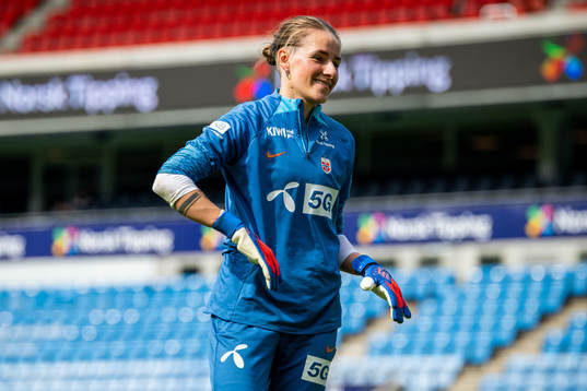 Goalkeeper Rugile Maria Rulyte of the Norwegian women's