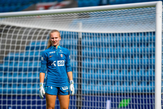 Goalkeeper Sunniva Skoglund of the Norwegian women's