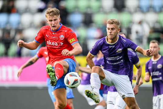 Helsingborgs Casper Widell och IK Tords Alex Petrovic