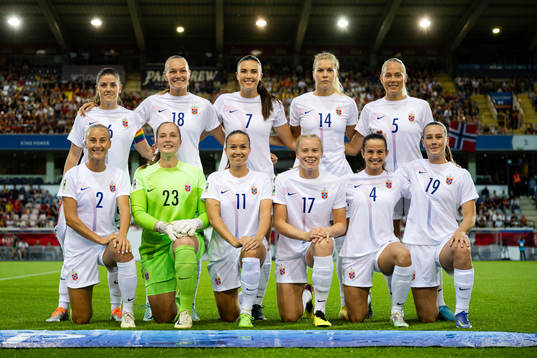 Players of Norway pose for a team photo